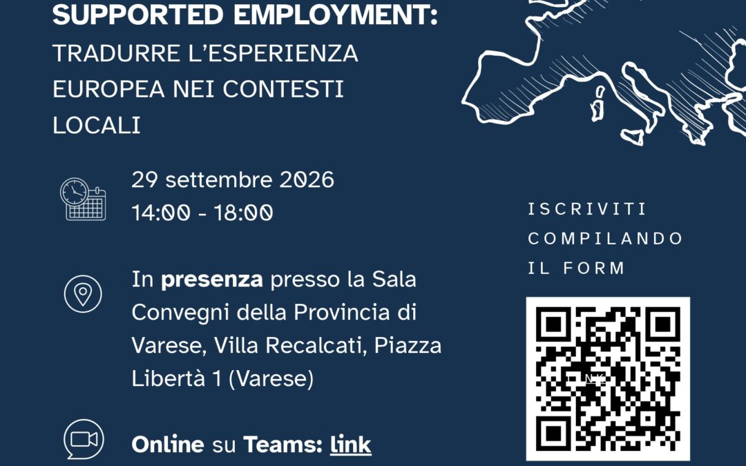 Supported Employment: tradurre l’esperienza europea nei contesti locali
